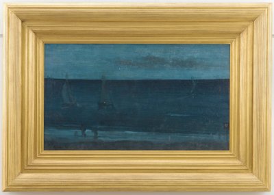 Nocturne: Blå og sølv - Bognor, 1871-1876. av James Abbott McNeill Whistler