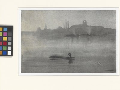 Nocturne: The Thames At Battersea (lithotint) av James Abbott McNeill Whistler