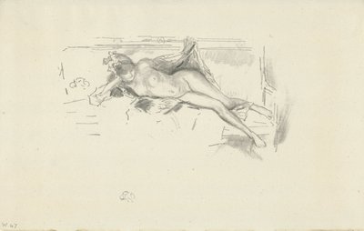 Liggende nakenmodell av James Abbott McNeill Whistler