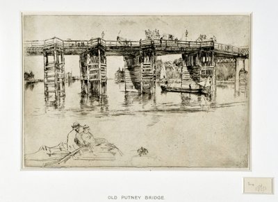 Gamle Putney Bridge av James Abbott McNeill Whistler