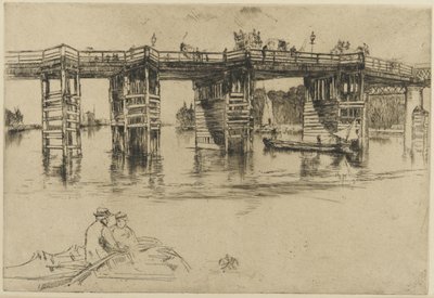 Gamle Putney Bridge av James Abbott McNeill Whistler
