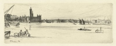 Old Westminster Bridge Seksten etsninger av scener på Themsen og andre emner (serietittel) av James Abbott McNeill Whistler