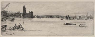 Old Westminster Bridge, 1859. av James Abbott McNeill Whistler