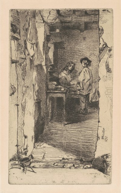 Rag Pickers, Mouffetard Quarter, Paris, 1858. av James Abbott McNeill Whistler