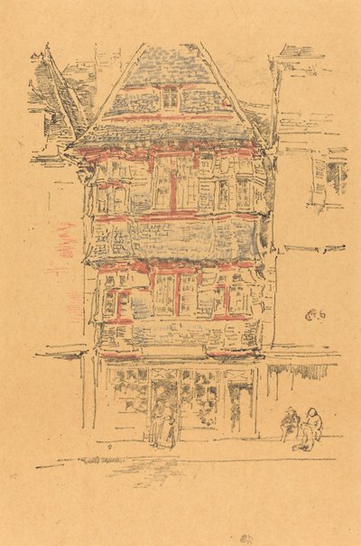 Røde hus, Paimpol, 1893. av James Abbott McNeill Whistler