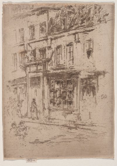 Rue du Buerre, Brussel. av James Abbott McNeill Whistler