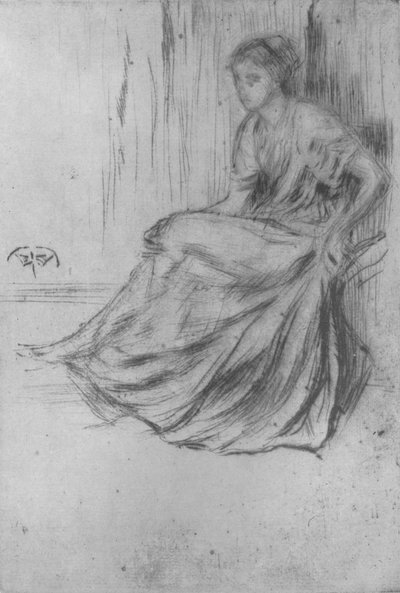 Sittende jente, c1869, 1904 av James Abbott McNeill Whistler