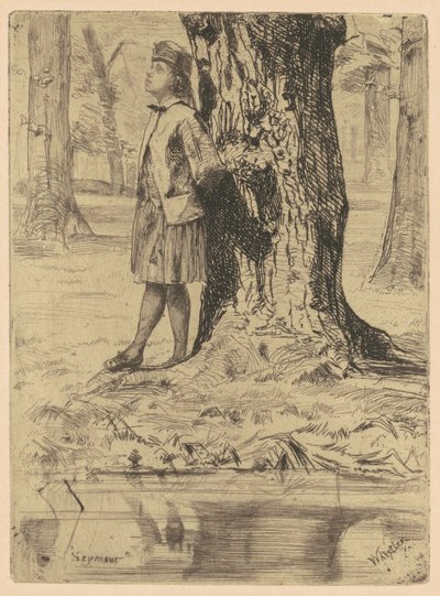 Seymour står under et tre, 18581859. av James Abbott McNeill Whistler