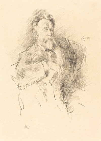 Skisse av William E. Henley, 1896. av James Abbott McNeill Whistler