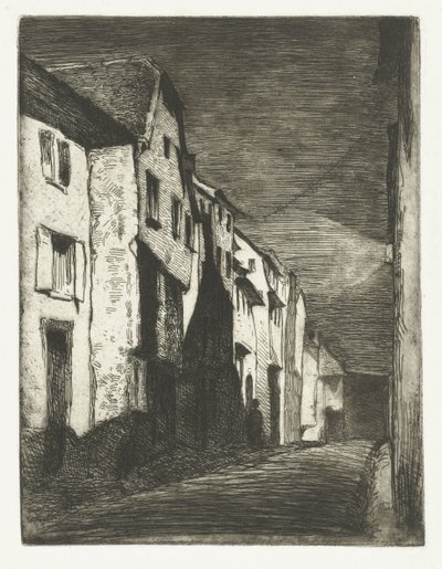 Straat i Saverne Gate ved Saverne Tolv etsninger fra naturen (serietittel) av James Abbott McNeill Whistler