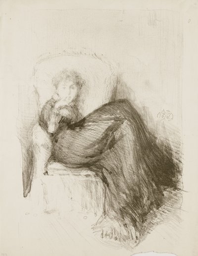 Studie: Maud Sittende, 1878 av James Abbott McNeill Whistler