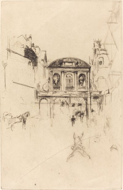 Temple Bar, ca. 1877. av James Abbott McNeill Whistler