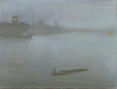 Thames - Nocturne in Blue and Silver, ca. 1872/8 (olje på lerret) av James Abbott McNeill Whistler