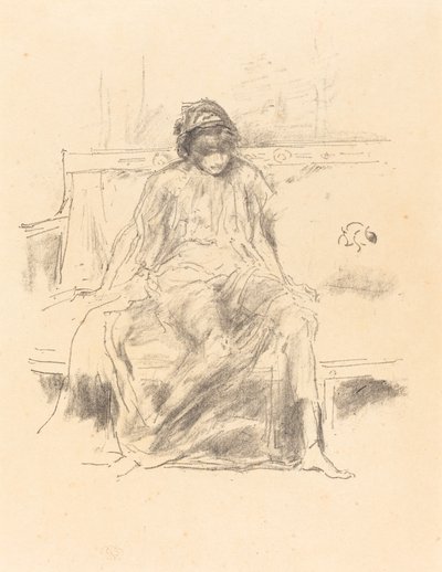 Den draperte figuren, sittende, 1893. av James Abbott McNeill Whistler