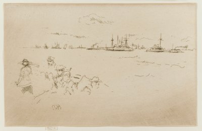 The Fleet: Monitors, 1887. av James Abbott McNeill Whistler