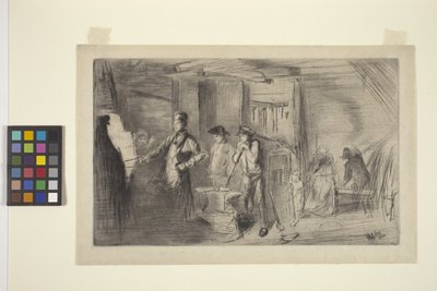 The Forge (tørrpunkt) av James Abbott McNeill Whistler