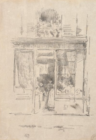 The Laundress - The Laundress of Place Dauphine, 1894. av James Abbott McNeill Whistler