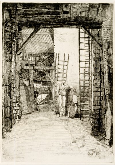 The Lime Burner, 1859 (etsing og tørrpunkt) av James Abbott McNeill Whistler