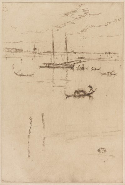 Den lille lagune, 1879-1880. av James Abbott McNeill Whistler
