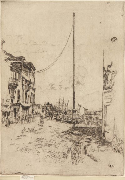 Den lille masten, 1879-1880. av James Abbott McNeill Whistler