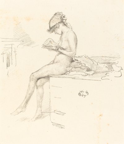 Den lille nakenmodellen, Reading, 18891890. av James Abbott McNeill Whistler