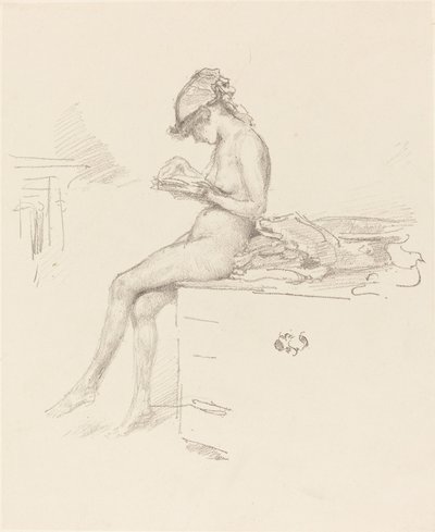 Den lille nakenmodellen, Reading, 18891890. av James Abbott McNeill Whistler