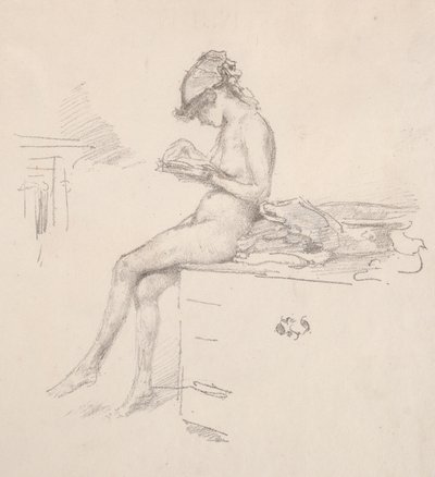 Den lille nakenmodelllesningen, 1890. av James Abbott McNeill Whistler