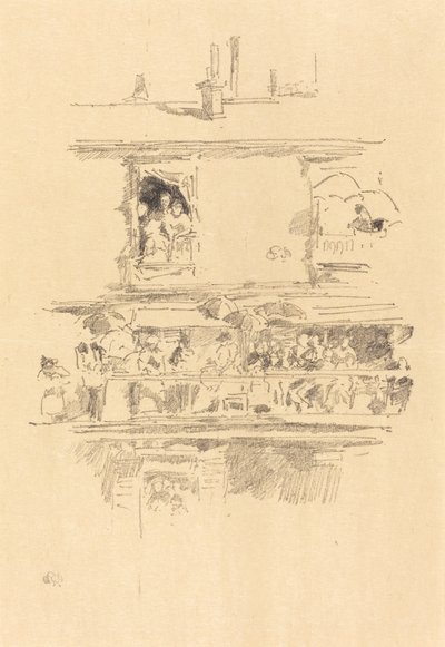 Den lange balkongen, 1894. av James Abbott McNeill Whistler