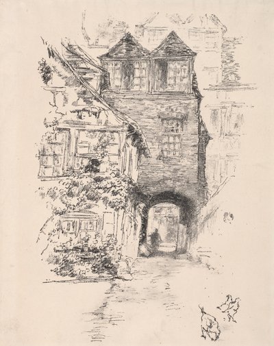 The Priests House, Rouen, 1894. av James Abbott McNeill Whistler