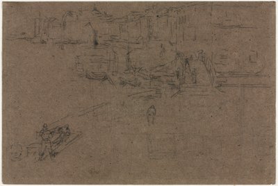 Riva, Venezia. av James Abbott McNeill Whistler