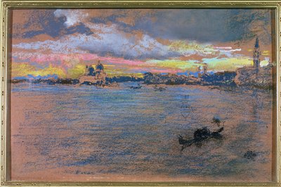 Stormen - solnedgang, 1880 av James Abbott McNeill Whistler