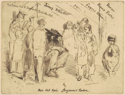Tittelsiden til Douze Eaux Fortes fra naturen, 1858. av James Abbott McNeill Whistler