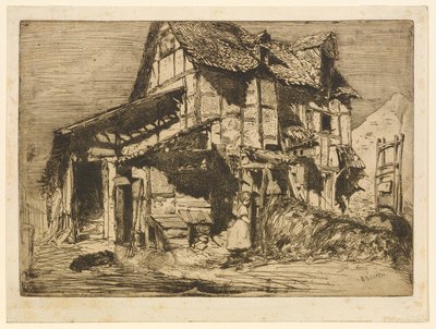 Den usikre leiegården, 1858. av James Abbott McNeill Whistler
