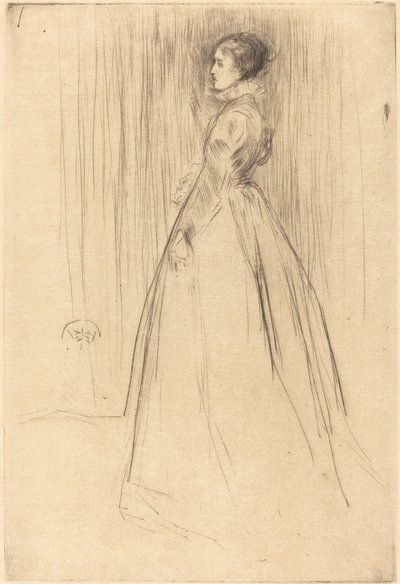 The Velvet Dress, 1873. av James Abbott McNeill Whistler