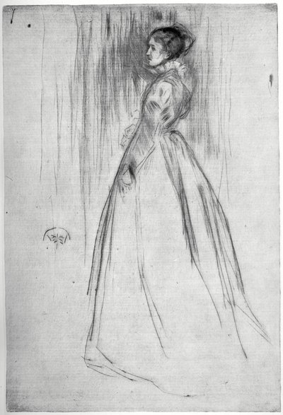 The Velvet Dress, 1873 1904. av James Abbott McNeill Whistler