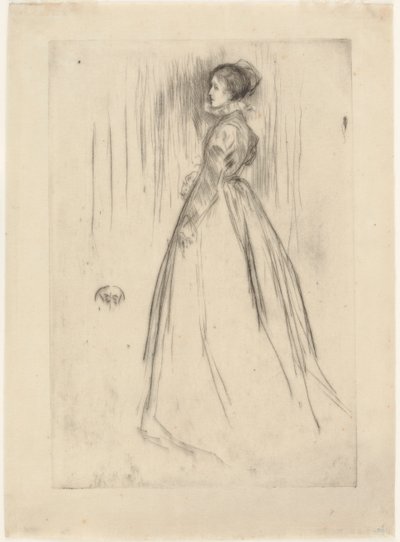 The Velvet Dress Mrs. Leyland, 1873. av James Abbott McNeill Whistler
