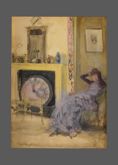 Det gule rommet, ca. 1883-84 (akvarell og gouache på papp av James Abbott McNeill Whistler