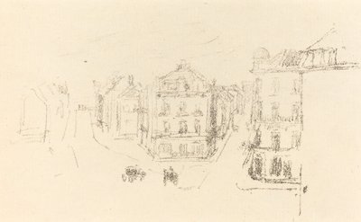 Prøveskisse: Grand Rue, Dieppe, ca. 1891. av James Abbott McNeill Whistler