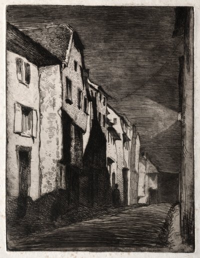 Tolv etsninger fra naturen: Gate i Saverne, 1858. av James Abbott McNeill Whistler