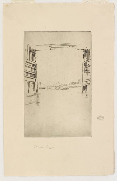 Under Old Battersea Bridge, 1879. av James Abbott McNeill Whistler