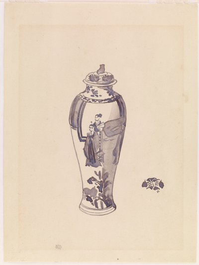 Vase med lett svulmende kropp, 1876-1878. av James Abbott McNeill Whistler