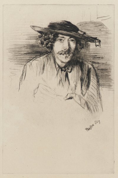 Whistler med hatt, 1859. av James Abbott McNeill Whistler