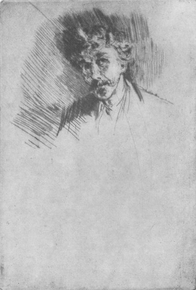 Whistler with the White Lock, 1879, 1904 av James Abbott McNeill Whistler