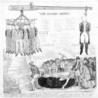 'The Bloody Arena', trykt Newburyport, 13. mai 1806 av James Akin