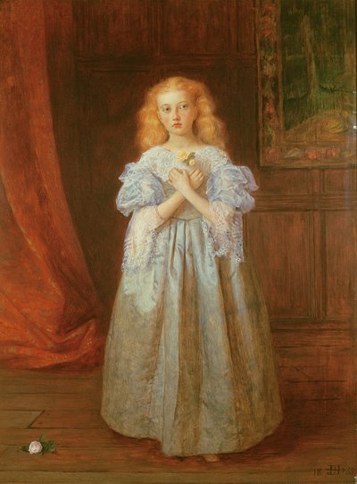 Den lille jenta som satt for Van Dyck, 1868 av James Archer