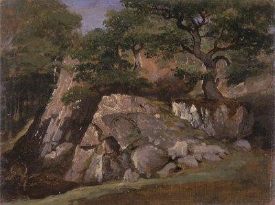 En utsikt over Valley of Rocks nær Mittlach (Alsace) av James Arthur OConnor