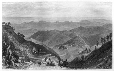 Mussoorie og Dhoon-dalen, India, c1860. av James B. Allen