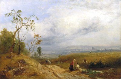 'A Peep at the Metropolis from Hampstead Heath', 1841 av James Baker Pyne