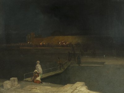 Bristol Riots: Prisoners Escorted by Torchlight av James Baker Pyne