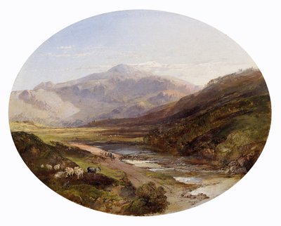 Snowdon fra Capel Curig av James Baker Pyne